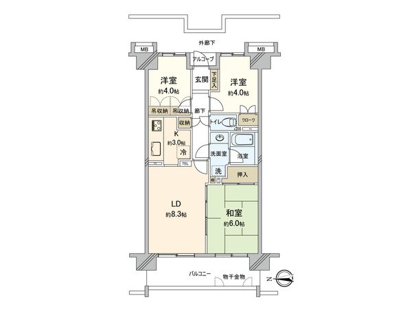 川越パーク・ホームズ 間取図(平面図) 間取図(平面図)