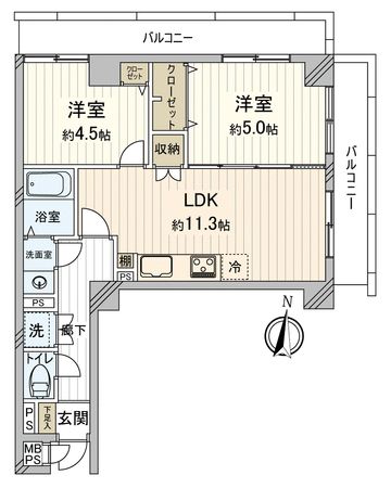 ライオンズマンション本川越第3 間取図(平面図) ライオンズマンション本川越第3 間取図(平面図)