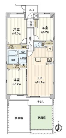 ロイヤルステージ南古谷 間取図(平面図) ロイヤルステージ南古谷 間取図(平面図)