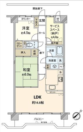 キャッスル川越南大塚 間取図(平面図)