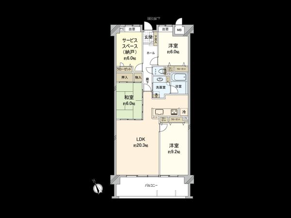 ポレスターブロードシティ小松原 間取図(平面図)