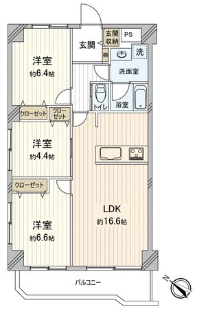 川越新宿マンション 間取図(平面図) 川越新宿マンション 間取図(平面図)