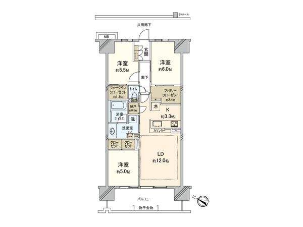 ソライエ若葉ステーションヴィラ 間取図(平面図)