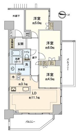 ライオンズ川越プレミアフォート 間取図(平面図) 間取図(平面図)