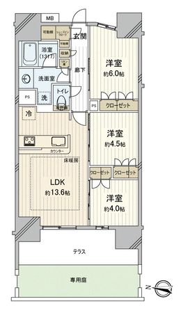 パレステージ本川越 間取図(平面図) パレステージ本川越 間取図(平面図)