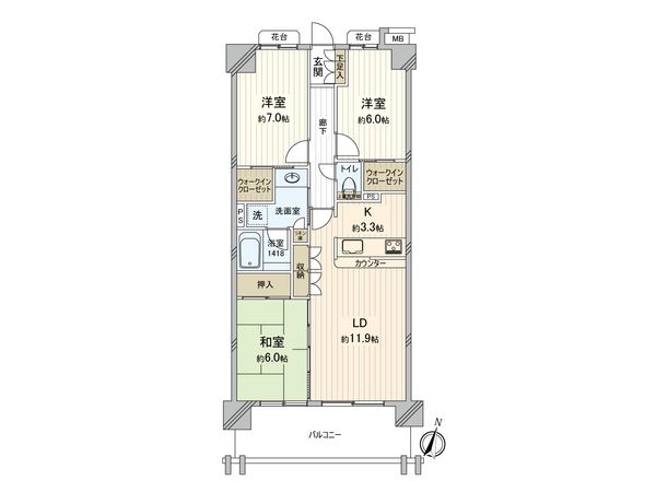 アデニウム川越南大塚 間取図(平面図)