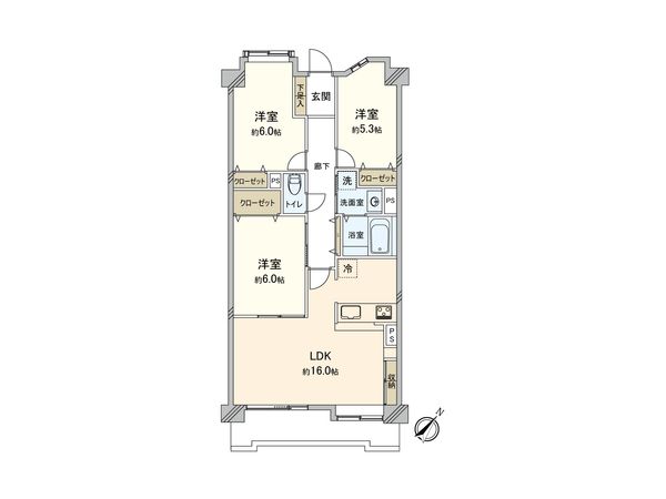 ルミナス鶴ヶ島 間取図(平面図) ルミナス鶴ヶ島 間取図(平面図)