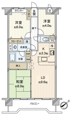 キャッスル川越南大塚 間取図(平面図)