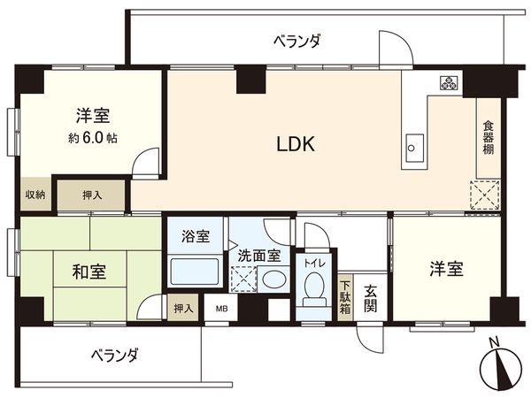 川越コープマンション 間取図(平面図) 川越コープマンション 間取図(平面図)