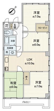第二南大塚マンション 間取図(平面図)
