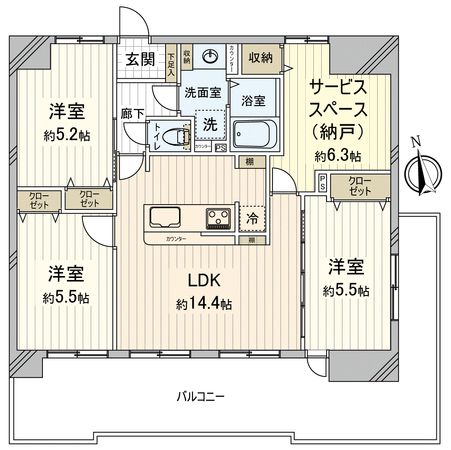 グランステージ坂戸 間取図(平面図)