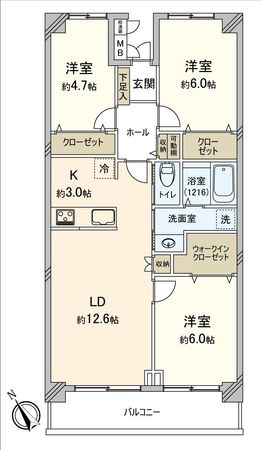 川越パークファミリア 間取図(平面図) 川越パークファミリア 間取図(平面図)