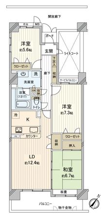 ダイアパレス川越新河岸 間取図(平面図) 間取図(平面図)