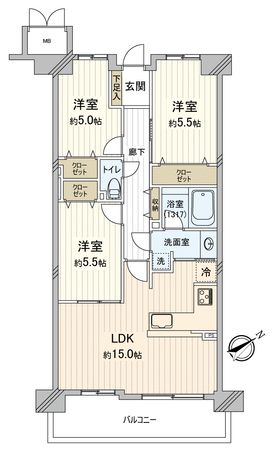 レーベンハイム坂戸フューレ 間取図(平面図)