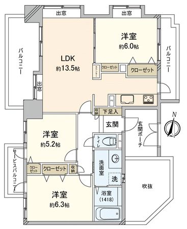ローヤルシティ川越 間取図(平面図)