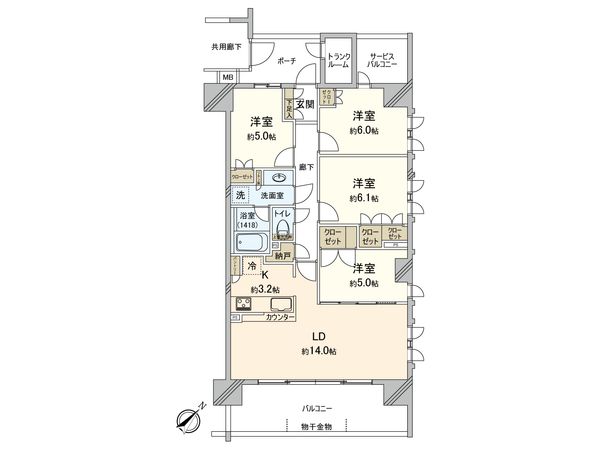 レーベン川越南台The Arena 間取図(平面図) 間取図(平面図)