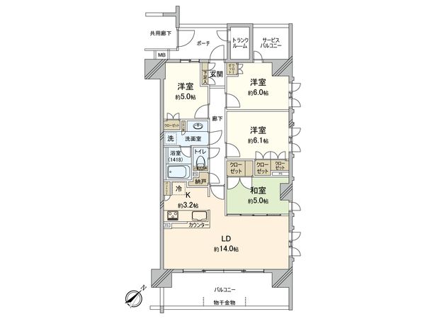 レーベン川越南台The Arena 間取図(平面図)