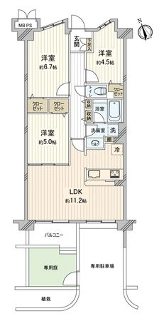 モア・ステージ川越グランデュール 間取図(平面図) モア・ステージ川越グランデュール 間取図(平面図)