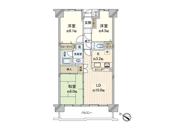 セラード川越霞ヶ関 間取図(平面図) セラード川越霞ヶ関 間取図(平面図)