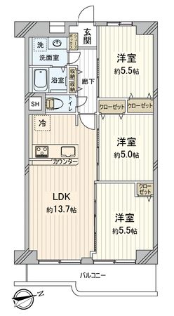 メイツ川越 間取図(平面図) メイツ川越 間取図(平面図)