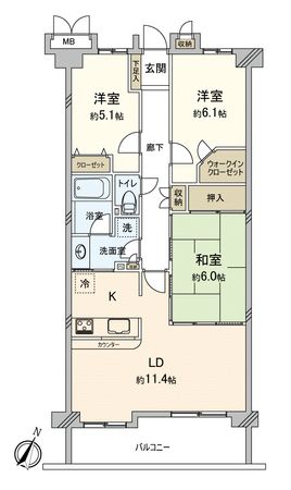 オーベル川越・南大塚 間取図(平面図) オーベル川越・南大塚 間取図(平面図)