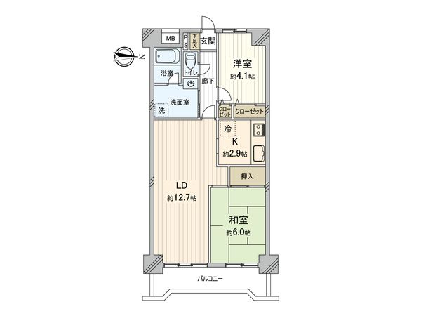 グリーンコーポ川越 間取図(平面図) グリーンコーポ川越 間取図(平面図)