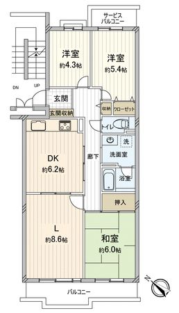 上福岡サンハイツ 間取図(平面図) 上福岡サンハイツ 間取図(平面図)