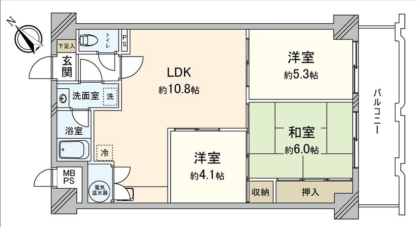 ワコー第2新狭山マンション 間取図(平面図) ワコー第2新狭山マンション 間取図(平面図)