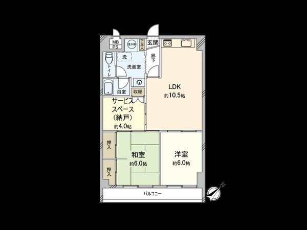 ワコー第2新狭山マンション 間取図(平面図)