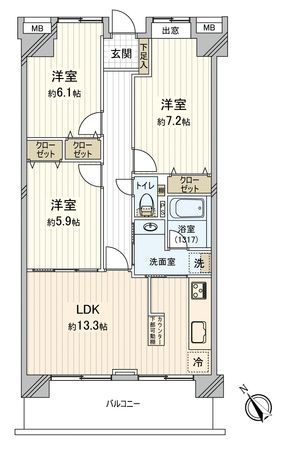 アストレア川越 間取図(平面図) アストレア川越 間取図(平面図)