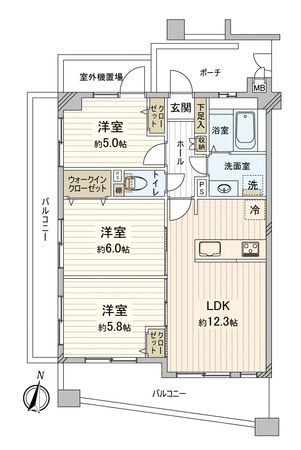 レクセル本川越 間取図(平面図) レクセル本川越 間取図(平面図)