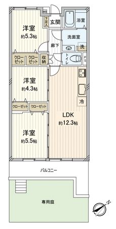 ビューハイム若葉 間取図(平面図) ビューハイム若葉 間取図(平面図)