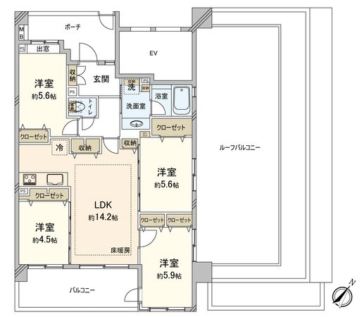 コスモシティ川越 間取図(平面図) コスモシティ川越 間取図(平面図)