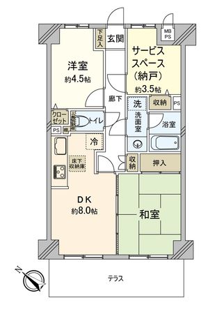 ライオンズマンション川越南台 間取図(平面図)