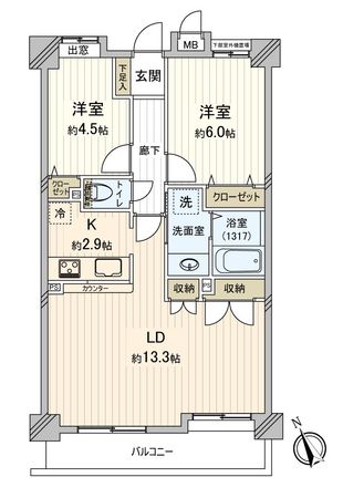 セザール新狭山 間取図(平面図) セザール新狭山 間取図(平面図)