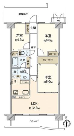 モア・ステージ川越グランデュール 間取図(平面図) 間取図(平面図)