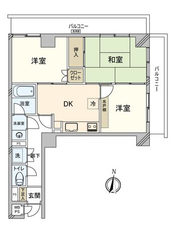 ライオンズマンション本川越第3 間取図(平面図)