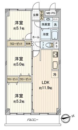 パールハイム川越 間取図(平面図) パールハイム川越 間取図(平面図)