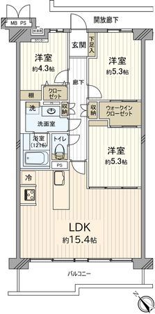 グリーンプラザ川越 間取図(平面図) 間取図(平面図)