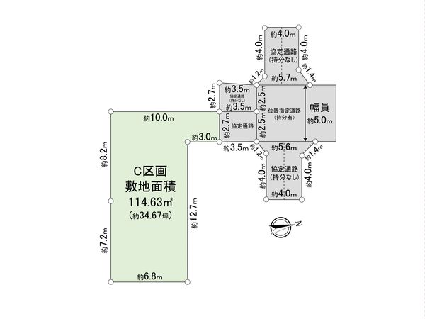 さいたま市岩槻区宮町1丁目 C区画 区画図 さいたま市岩槻区宮町1丁目 C区画 区画図