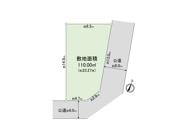 さいたま市北区吉野町2丁目 D区画 区画図 さいたま市北区吉野町2丁目 D区画 区画図