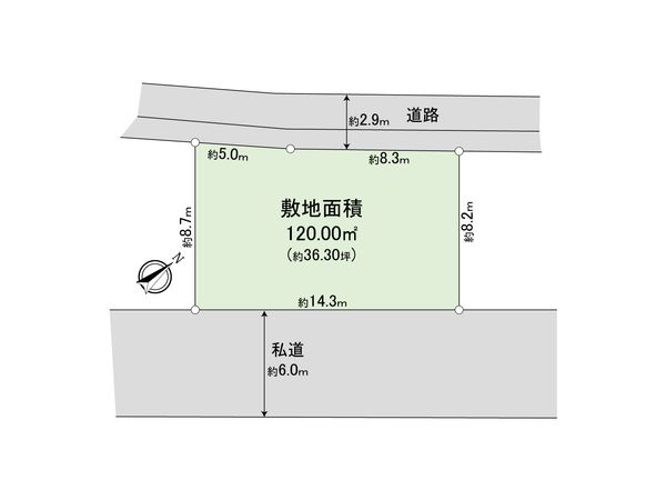 さいたま市見沼区大字中川 区画図