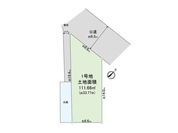 さいたま大宮区天沼町2丁目 1号地 区画図