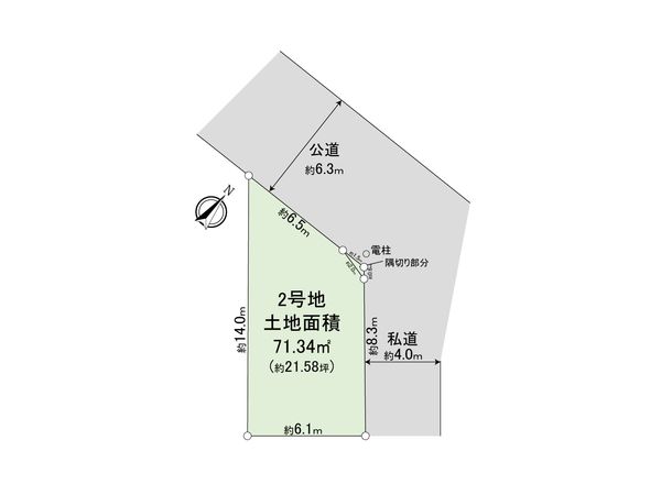さいたま大宮区天沼町2丁目 2号地 区画図