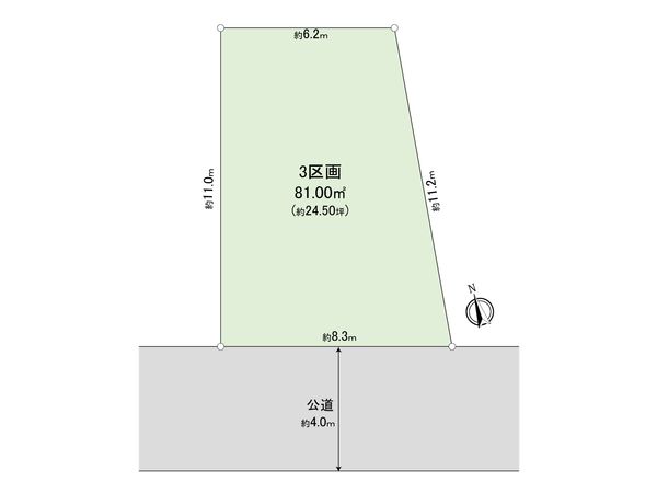 戸田市下戸田2丁目 3区画 区画図 区画図