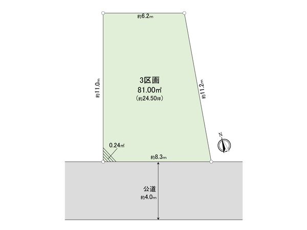 戸田市下戸田2丁目 3区画 区画図