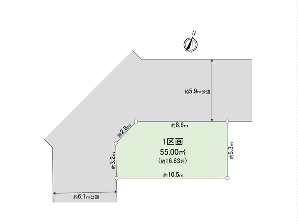 さいたま市北区土呂町1丁目 1区画 区画図 さいたま市北区土呂町1丁目 1区画 区画図