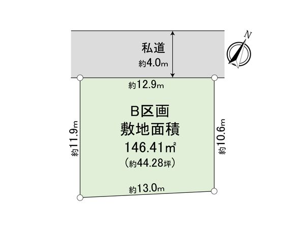 さいたま市西区大字佐知川 B区画 区画図 さいたま市西区大字佐知川 B区画 区画図