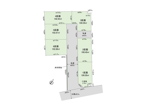 さいたま市大宮区上小町 6区画 区画図 さいたま市大宮区上小町 6区画 区画図