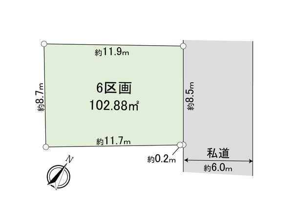 さいたま市大宮区上小町 6区画 区画図 さいたま市大宮区上小町 6区画 区画図